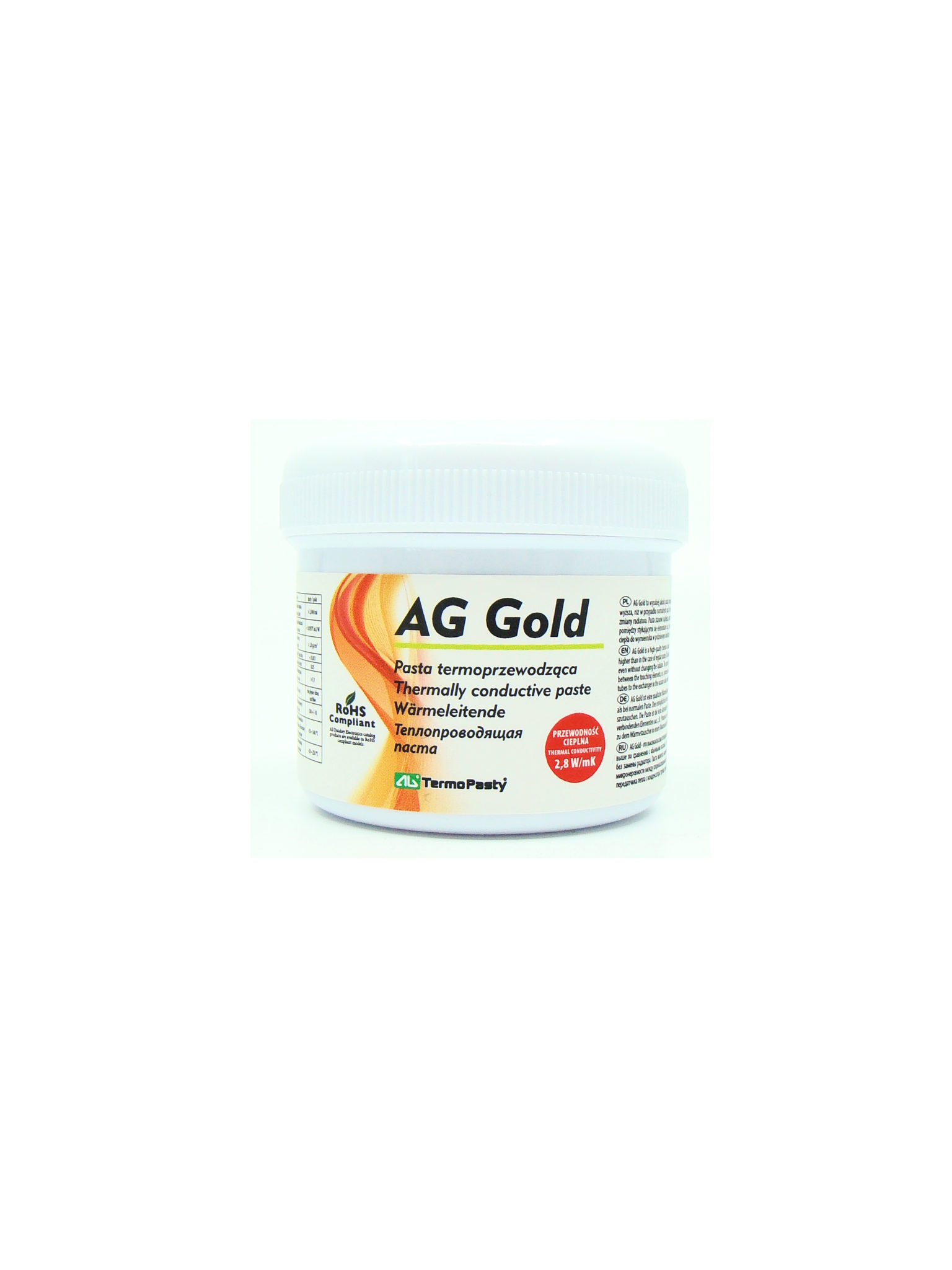 Pudełko AG Gold o pojemności 100g – pasta termoprzewodząca ze złotem.