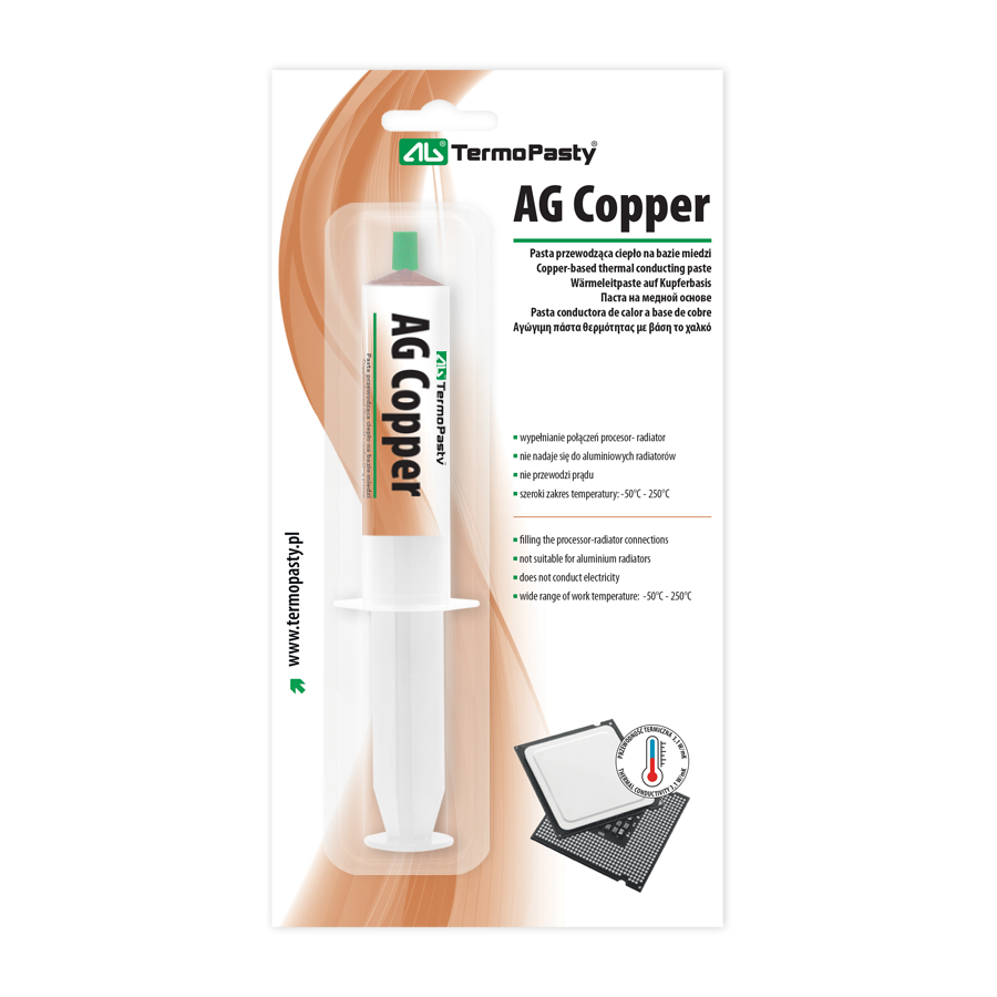 Strzykawka AG Copper o pojemności 14ml – pasta termoprzewodząca z miedzią.